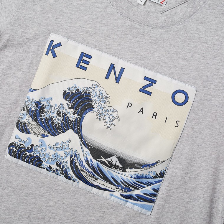 Shop the Kenzo Wave Tee featuring Japanese artist Katsushika Hokusai
