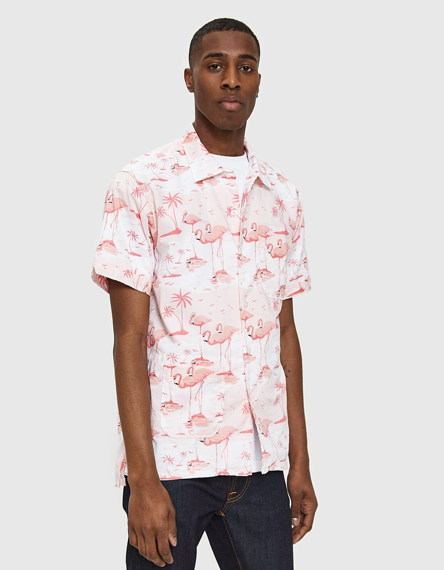 Engineered Garments Pink Flamingo Camp Shirt / $221 USD