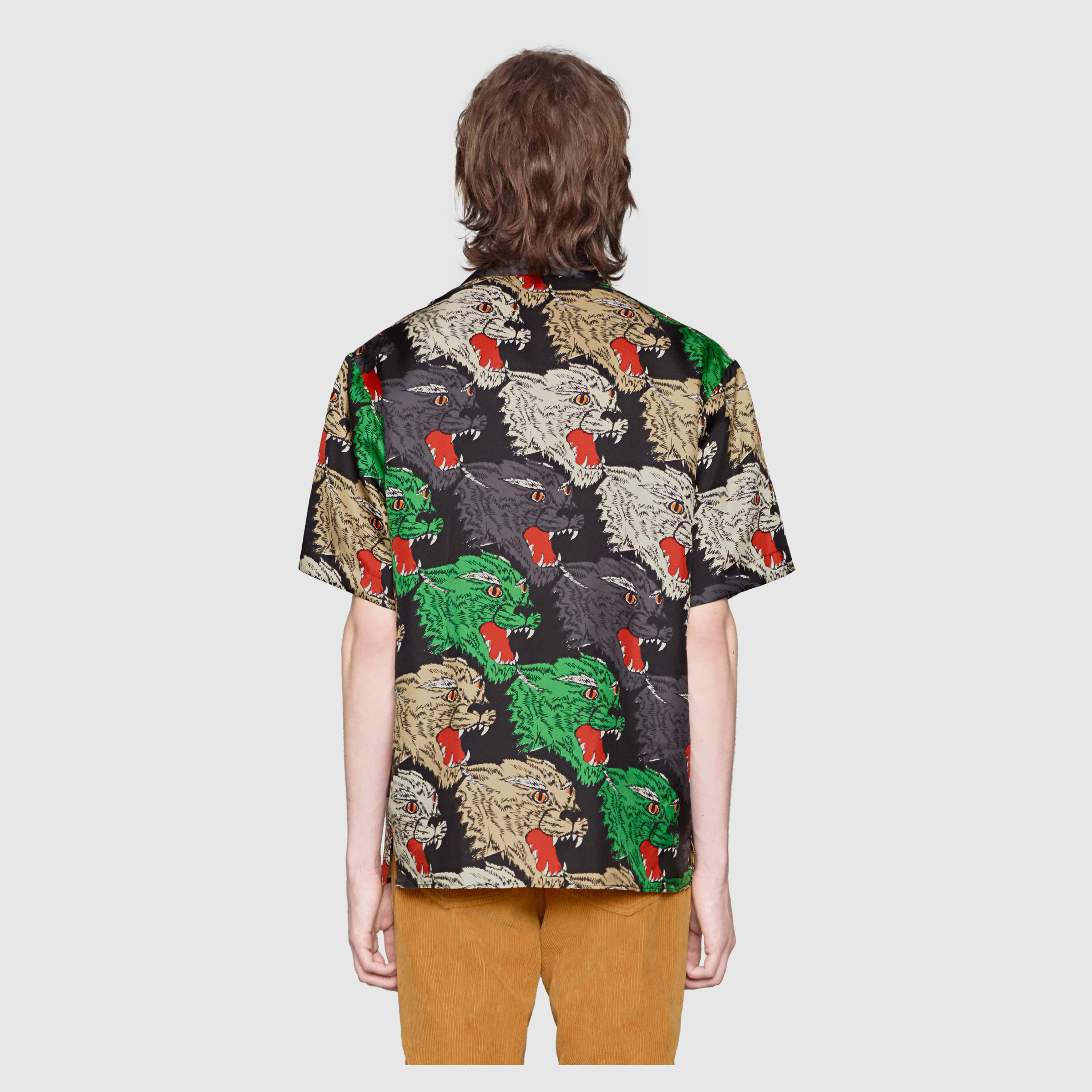 gucci panther bowling shirt