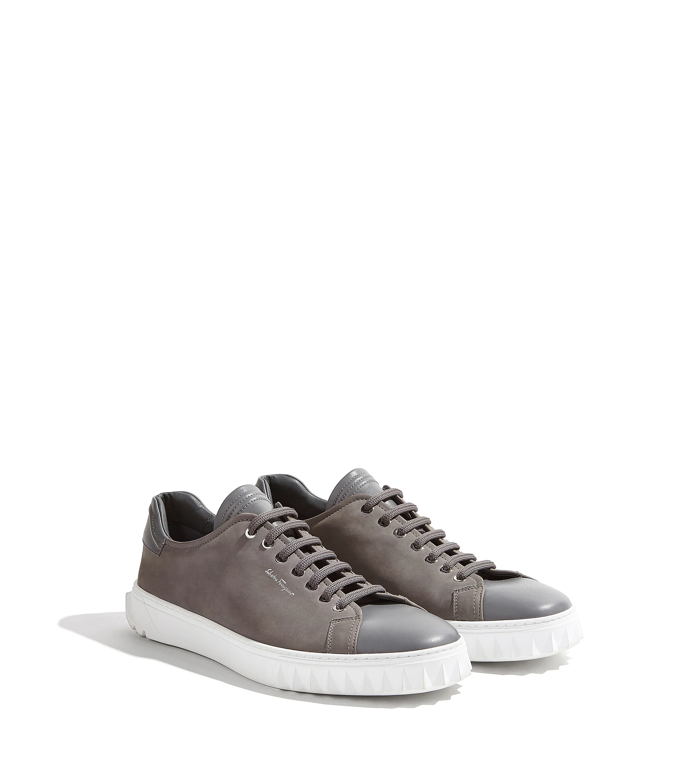 Shop the Ferragamo Grey Derby Sneakers / $775 AUD