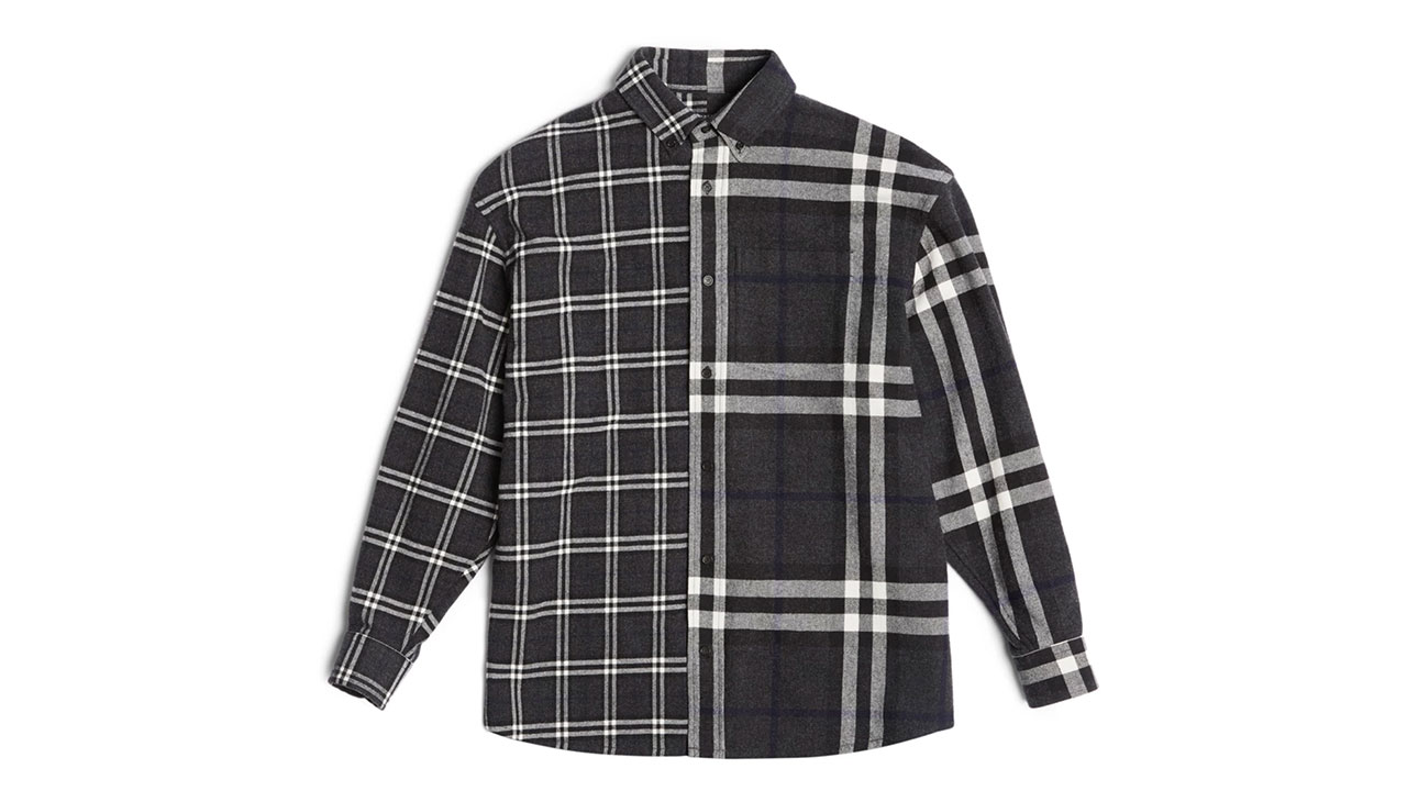 gosha burberry check flannel shirt
