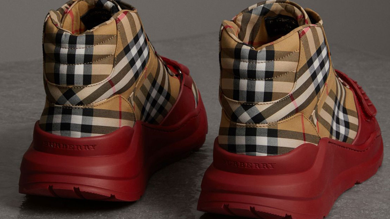 Shop the Burberry Vintage Check High-top Sneakers / $650 USD - ICON