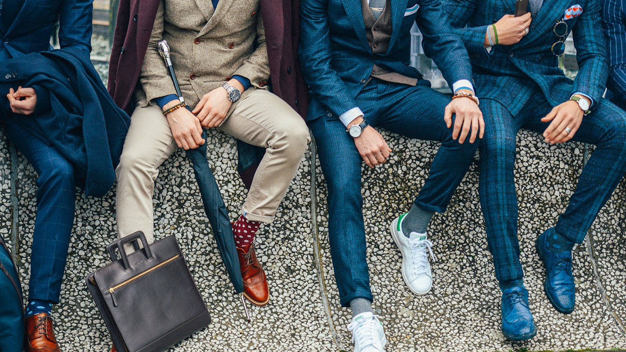blue suit  Suits and sneakers, Sneakers outfit men, Men fashion