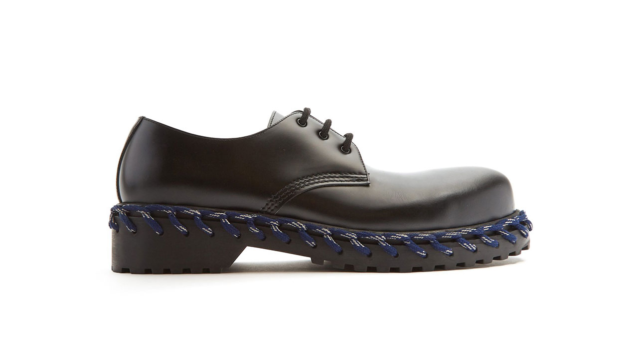 Shop the Balenciaga Derby Rope Lace Leather Shoes - ICON