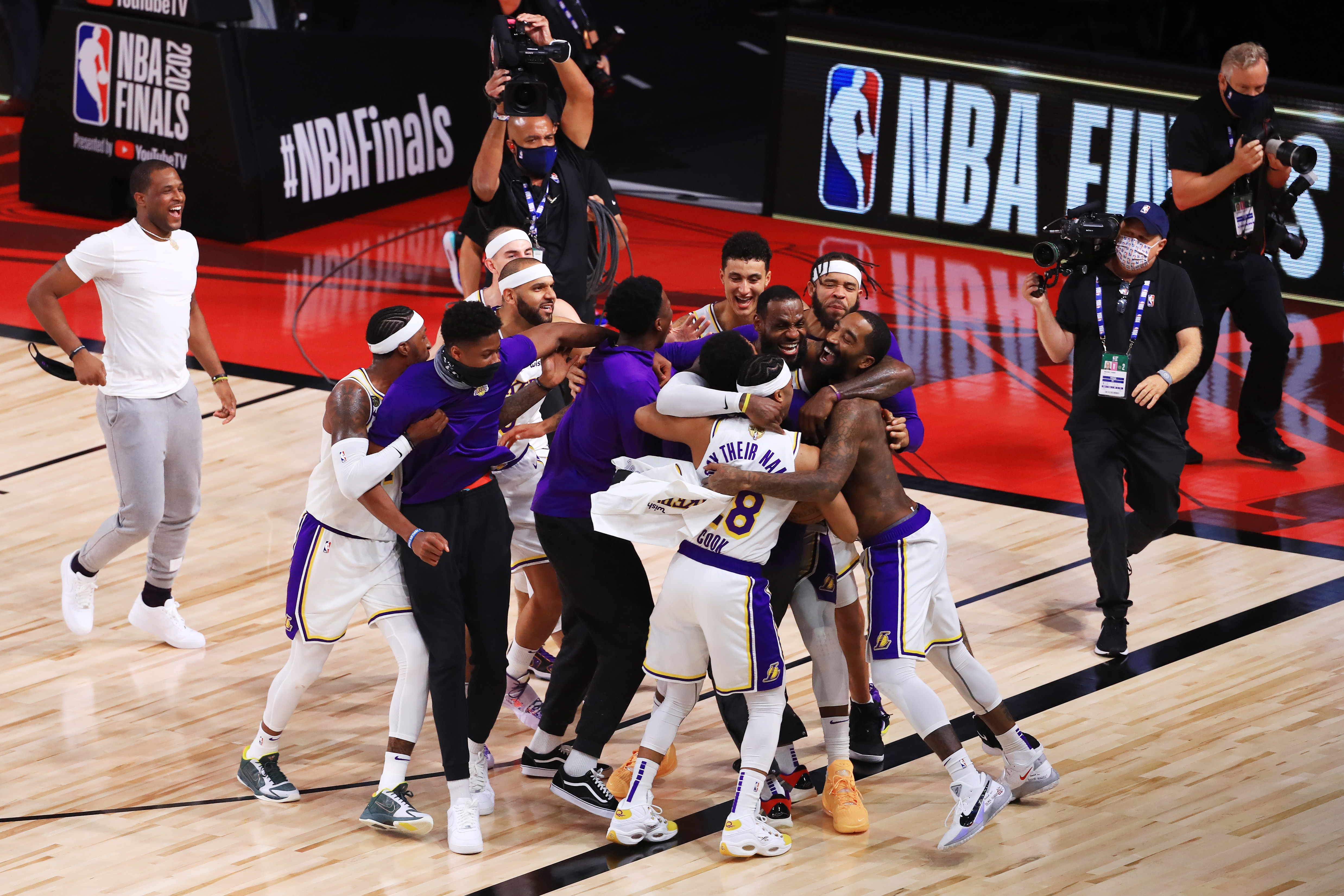 Lebron James celebrates NBA win - 2020 Timeline
