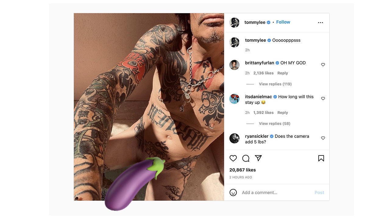 Tommy Lee Got His Dick Out On Instagram