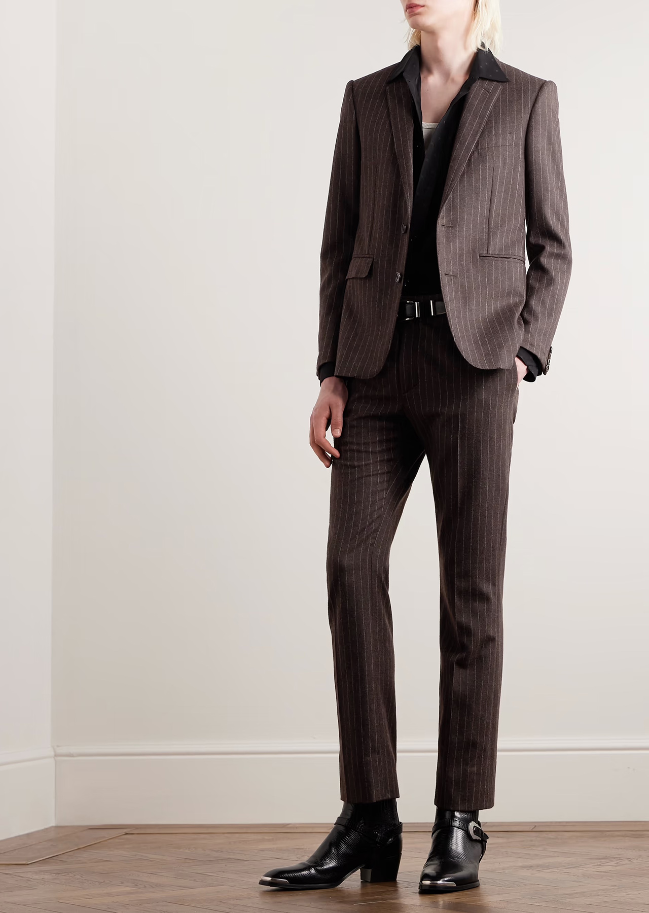Celine, pinstripe suit