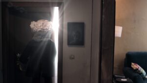 Vladimir from All This Death repeatedly opening doors into blinding light.